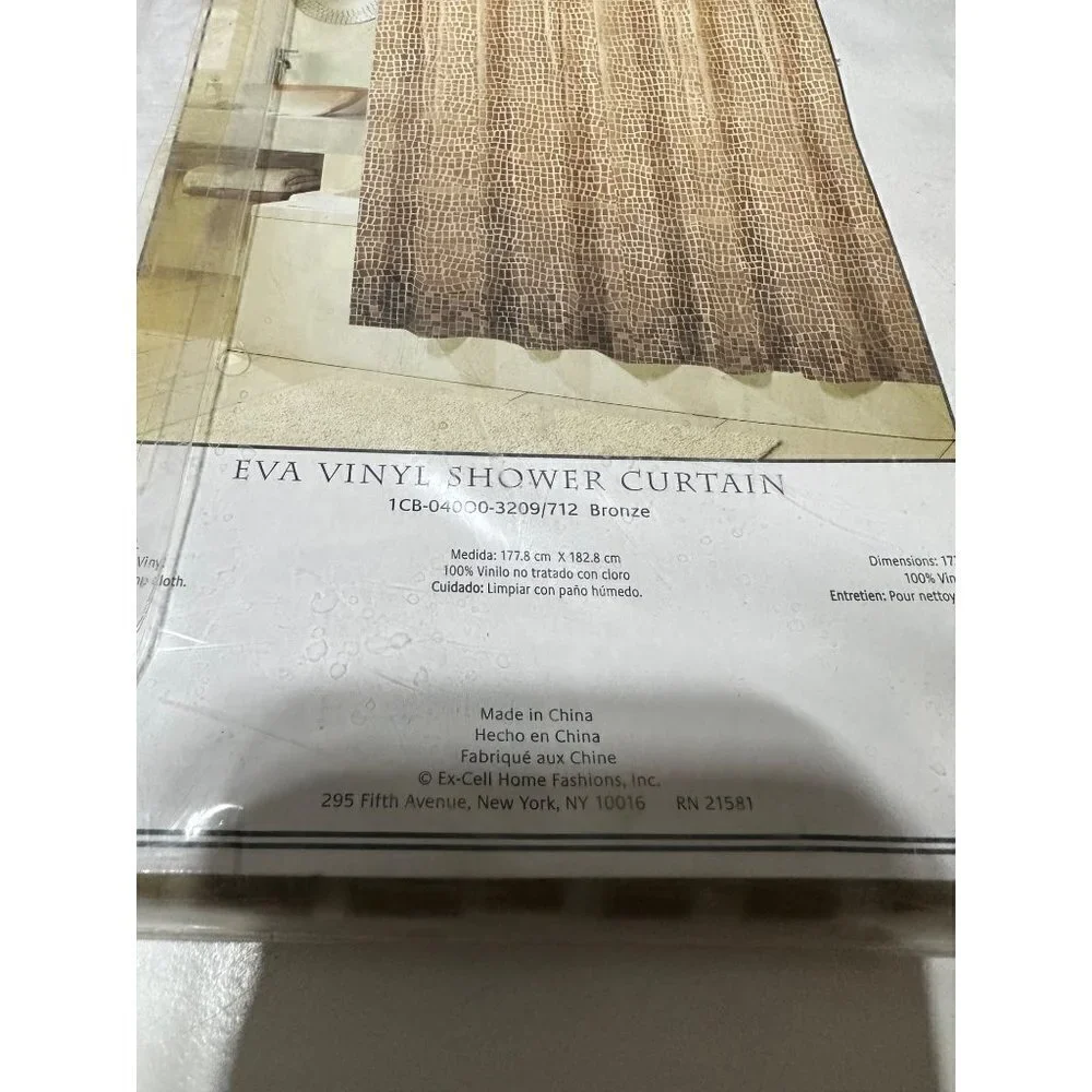 Lagoon Soft Sensations Pure Eva Vinyl Shower Curtain 70in X 72in NWT